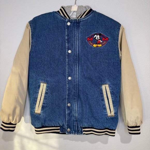 Vintage Disney Store Mickey Mouse Varsity Jacket (Youth L 10/12) - Picture 1 of 7